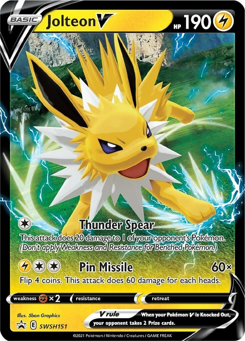 Buy Pokemon cards Australia - Jolteon V Promo SWSH151 - Premium Raw Card from Monster Mart - Pokémon Card Emporium - Shop now at Monster Mart - Pokémon Cards Australia. Promo, Sword & Shield