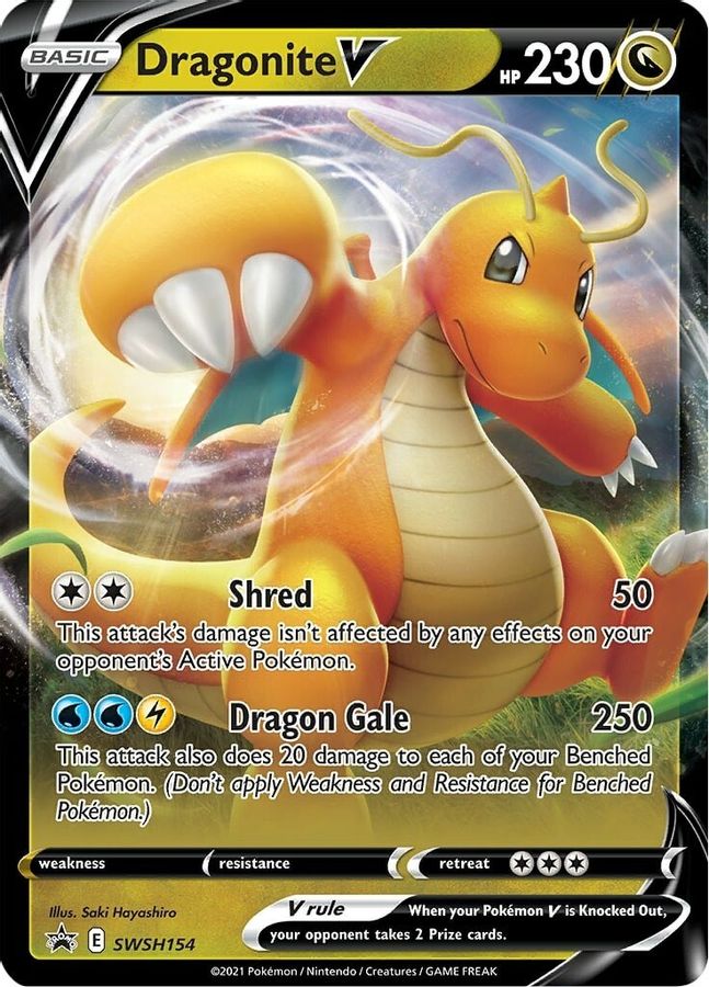 Buy Pokemon cards Australia - Dragonite V SWSH154 - Premium Raw Card from Monster Mart - Pokémon Card Emporium - Shop now at Monster Mart - Pokémon Cards Australia. Promo, Sword & Shield