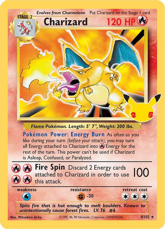 Buy Pokemon cards Australia - Charizard 4/102 - Premium Raw Card from Monster Mart - Pokémon Card Emporium - Shop now at Monster Mart - Pokémon Cards Australia. Celebrations, Classic Collection
