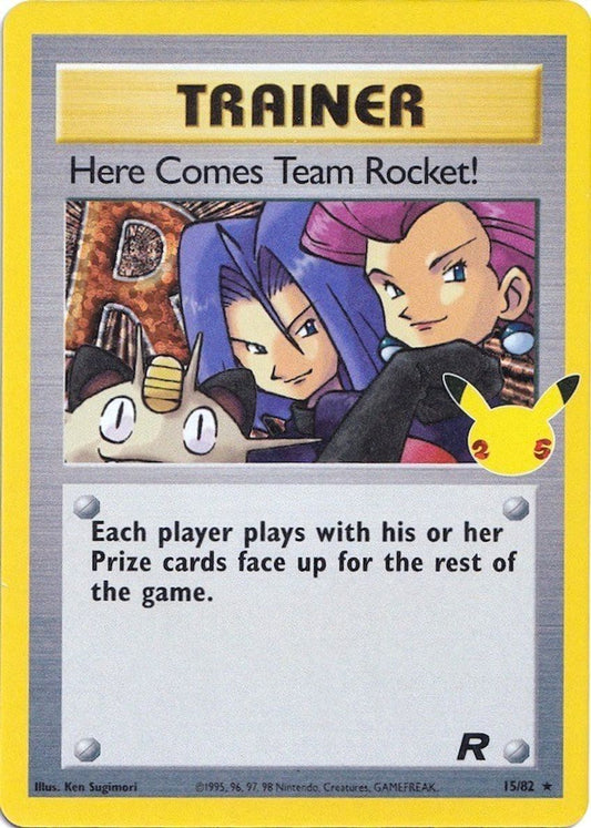 Buy Pokemon cards Australia - Here Comes Team Rocket 15/82 - Premium Raw Card from Monster Mart - Pokémon Card Emporium - Shop now at Monster Mart - Pokémon Cards Australia. Celebrations, MMB10