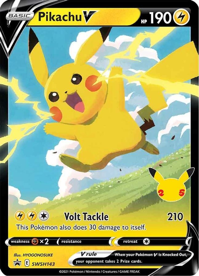 Buy Pokemon cards Australia - Pikachu V SWSH143 - Premium Raw Card from Monster Mart - Pokémon Card Emporium - Shop now at Monster Mart - Pokémon Cards Australia. Promo, Sword & Shield, VMAX