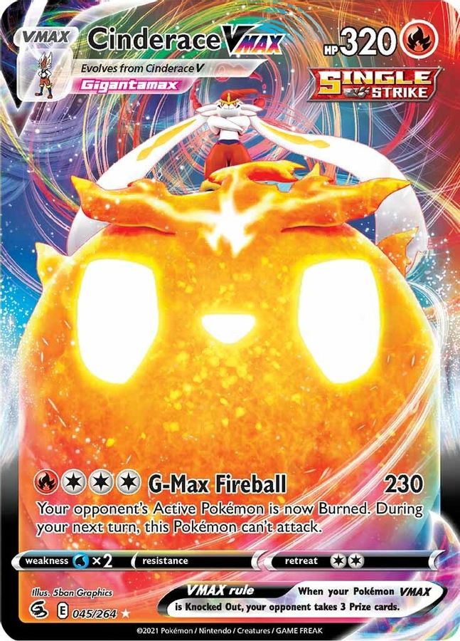 Buy Pokemon cards Australia - Cinderace VMAX 045/264 - Premium Raw Card from Monster Mart - Pokémon Card Emporium - Shop now at Monster Mart - Pokémon Cards Australia. Fusion Strike, VMAX