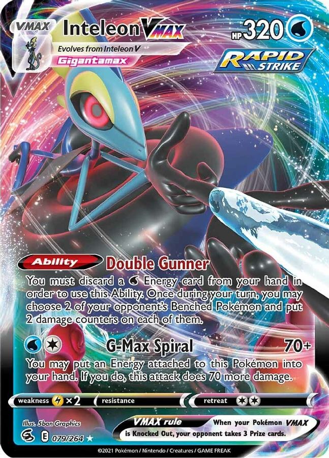 Buy Pokemon cards Australia - Inteleon VMAX 079/264 - Premium Raw Card from Monster Mart - Pokémon Card Emporium - Shop now at Monster Mart - Pokémon Cards Australia. Fusion Strike, VMAX