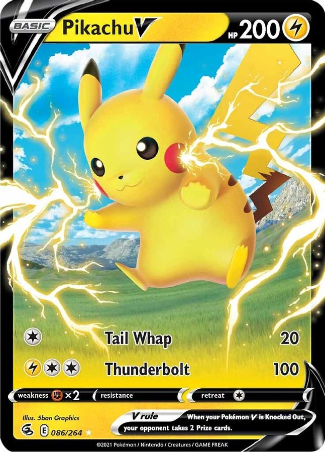 Buy Pokemon cards Australia - Pikachu V 086/264 - Premium Raw Card from Monster Mart - Pokémon Card Emporium - Shop now at Monster Mart - Pokémon Cards Australia. Fusion Strike, New 11 Mar