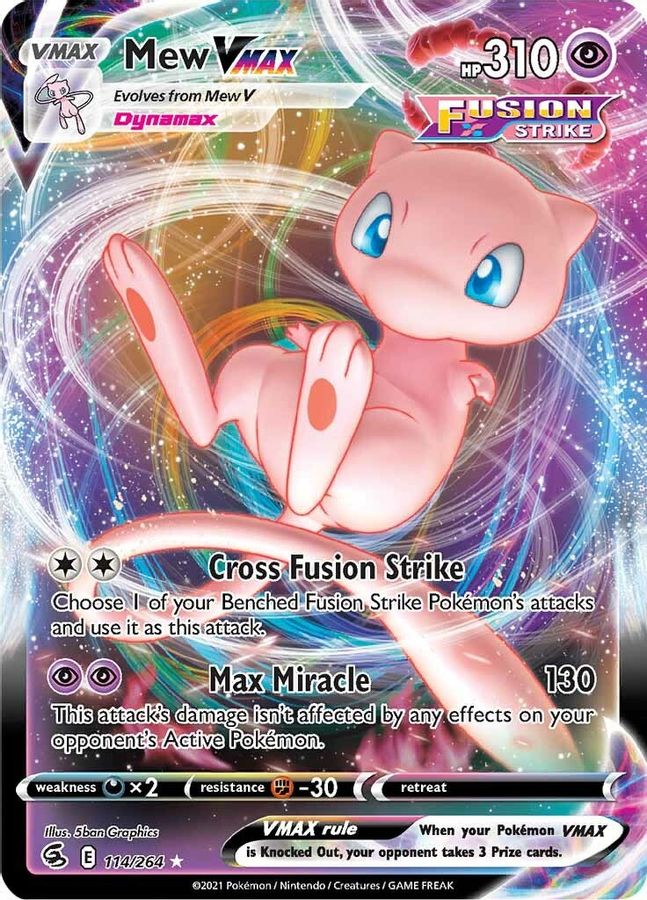 Buy Pokemon cards Australia - Mew VMAX 114/264 - Premium  from Monster Mart - Pokémon Card Emporium - Shop now at Monster Mart - Pokémon Cards Australia. Fusion Strike, VMAX