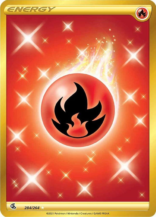 Buy Pokemon cards Australia - Fire Energy 284/264 - Premium Raw Card from Monster Mart - Pokémon Card Emporium - Shop now at Monster Mart - Pokémon Cards Australia. Energy, Fusion Strike, Secret Rare
