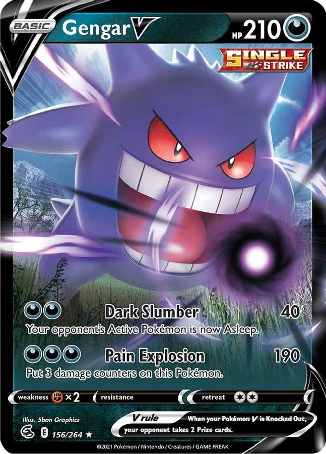 Buy Pokemon cards Australia - Gengar V 156/264 - Premium Raw Card from Monster Mart - Pokémon Card Emporium - Shop now at Monster Mart - Pokémon Cards Australia. BF50, Fusion Strike