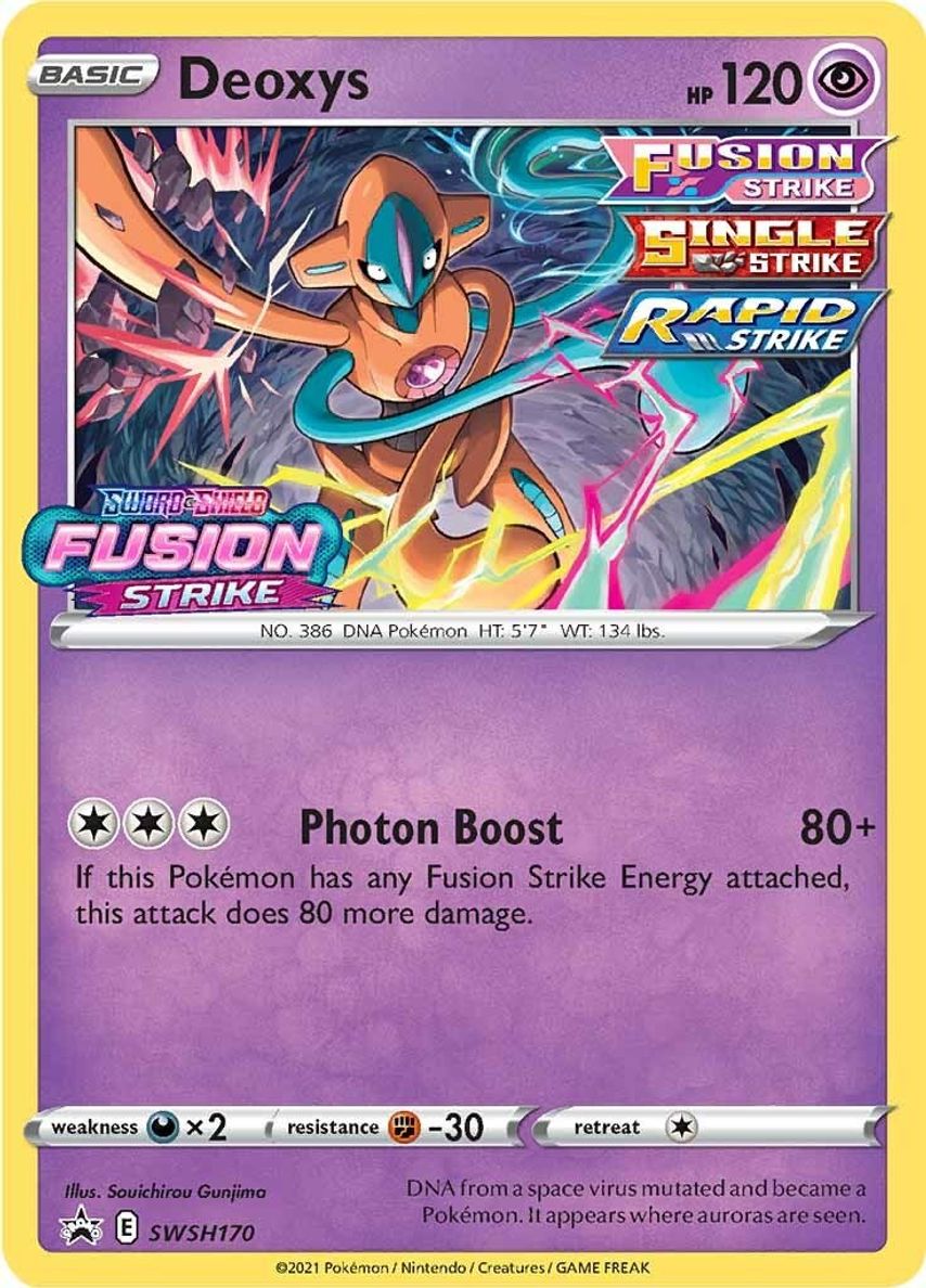 Buy Pokemon cards Australia - Deoxys Promo SWSH170 - Premium Raw Card from Monster Mart - Pokémon Card Emporium - Shop now at Monster Mart - Pokémon Cards Australia. BF50, Promo, Sword & Shield