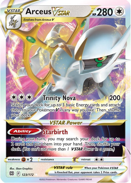 Buy Pokemon cards Australia - Arceus VSTAR 123/172 - Premium Raw Card from Monster Mart - Pokémon Card Emporium - Shop now at Monster Mart - Pokémon Cards Australia. Brilliant Stars, MMB10, VSTAR