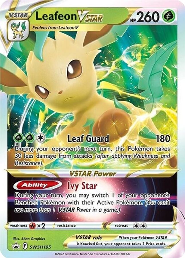 Buy Pokemon cards Australia - Leafeon VSTAR SWSH195 - Premium Raw Card from Monster Mart - Pokémon Card Emporium - Shop now at Monster Mart - Pokémon Cards Australia. Black Star Promo, Promo, Sword & Shield, VSTAR