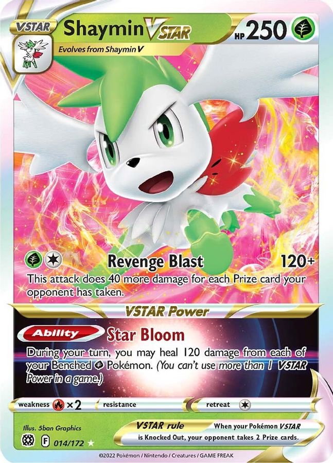 Buy Pokemon cards Australia - Shaymin VSTAR 014/172 - Premium Raw Card from Monster Mart - Pokémon Card Emporium - Shop now at Monster Mart - Pokémon Cards Australia. Brilliant Stars, MMB30, VSTAR