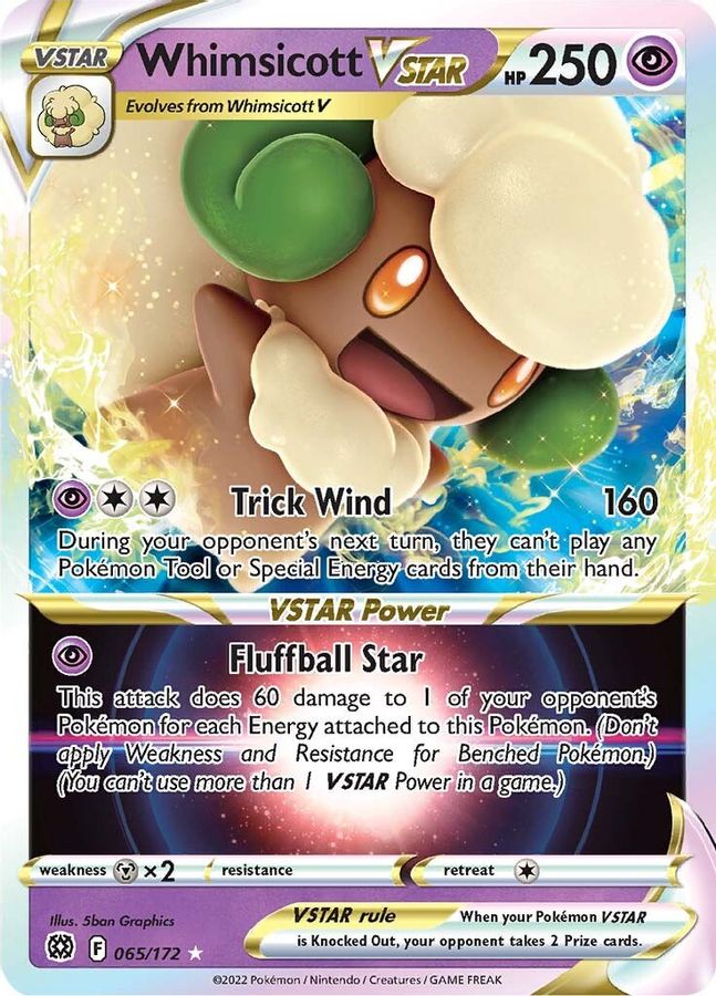 Buy Pokemon cards Australia - Whimsicott VSTAR 065/172 - Premium Raw Card from Monster Mart - Pokémon Card Emporium - Shop now at Monster Mart - Pokémon Cards Australia. Brilliant Stars, VSTAR