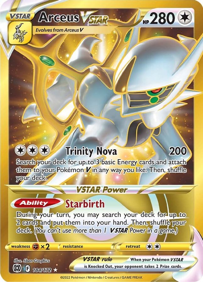 Buy Pokemon cards Australia - Arceus VSTAR 184/172 - Premium Raw Card from Monster Mart - Pokémon Card Emporium - Shop now at Monster Mart - Pokémon Cards Australia. Brilliant Stars, VSTAR