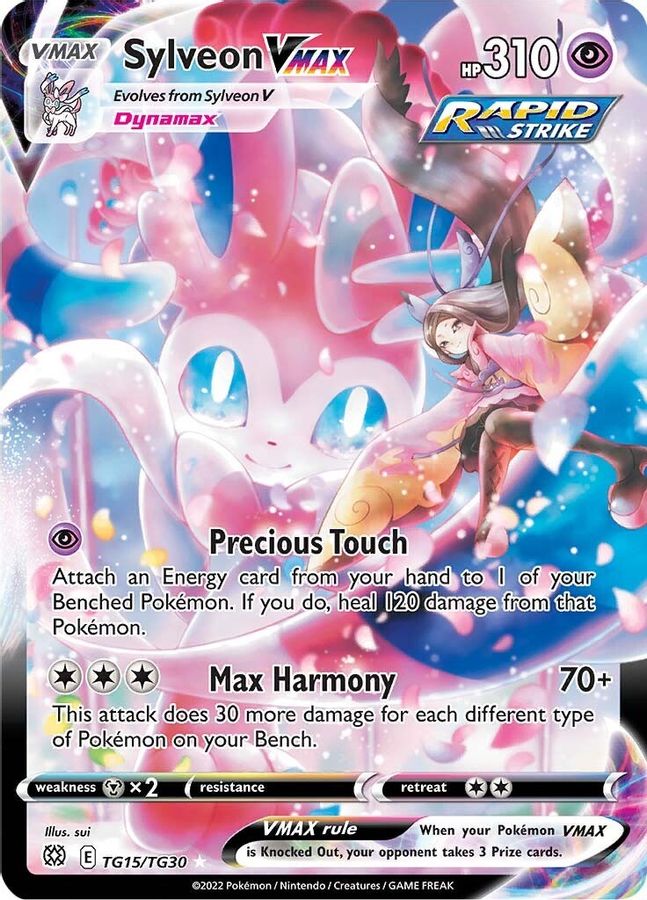 Buy Pokemon cards Australia - Sylveon VMAX TG15/TG30 - Premium Raw Card from Monster Mart - Pokémon Card Emporium - Shop now at Monster Mart - Pokémon Cards Australia. BF10, Brilliant Stars, Trainer Gallery, VMAX