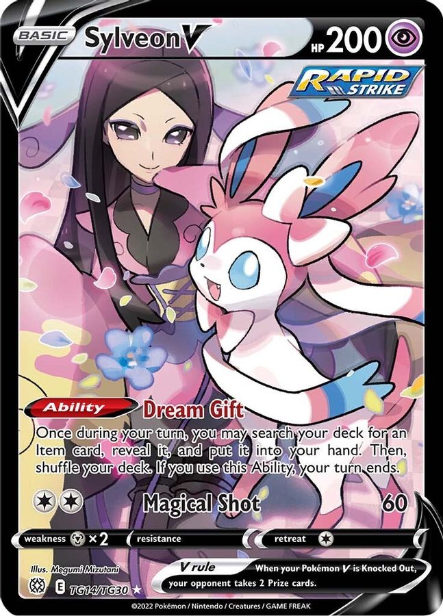 Buy Pokemon cards Australia - Sylveon V TG14/TG30 - Premium Raw Card from Monster Mart - Pokémon Card Emporium - Shop now at Monster Mart - Pokémon Cards Australia. Brilliant Stars, Trainer Gallery