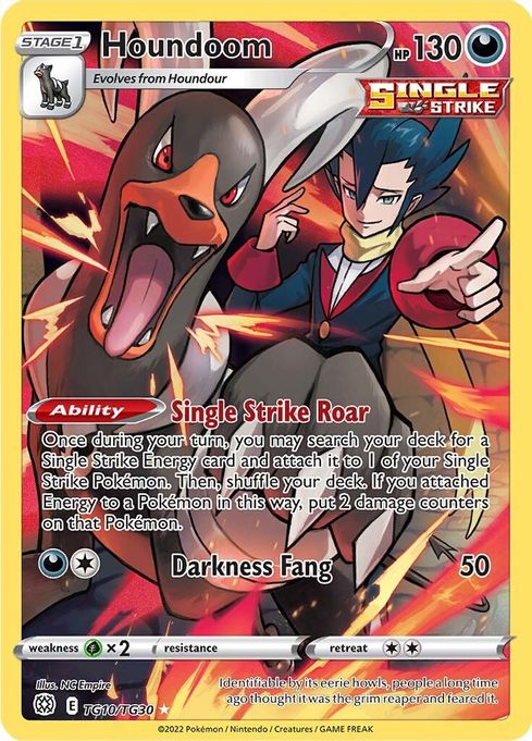 Buy Pokemon cards Australia - Houndoom TG10/TG30 - Premium Raw Card from Monster Mart - Pokémon Card Emporium - Shop now at Monster Mart - Pokémon Cards Australia. Brilliant Stars, MMB20, Trainer Gallery