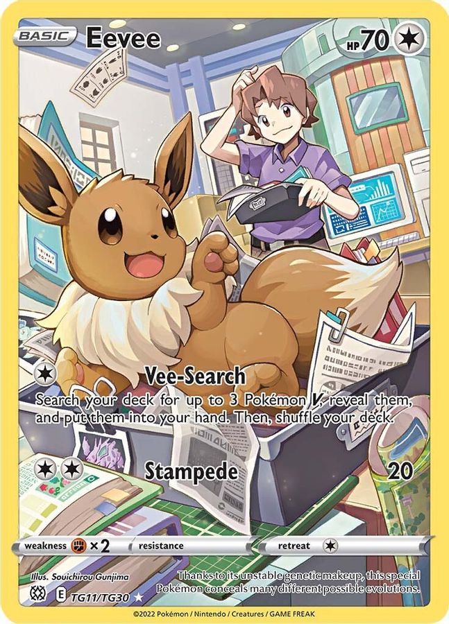 Buy Pokemon cards Australia - Eevee TG11/TG30 - Premium Raw Card from Monster Mart - Pokémon Card Emporium - Shop now at Monster Mart - Pokémon Cards Australia. Brilliant Stars, Trainer Gallery