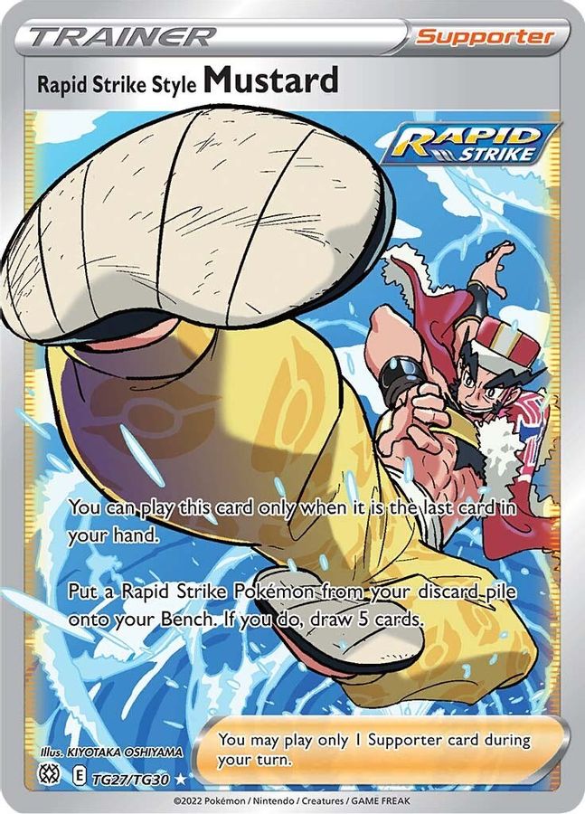 Buy Pokemon cards Australia - Mustard Trainer TG27/TG30 - Premium Raw Card from Monster Mart - Pokémon Card Emporium - Shop now at Monster Mart - Pokémon Cards Australia. Brilliant Stars, Trainer Gallery