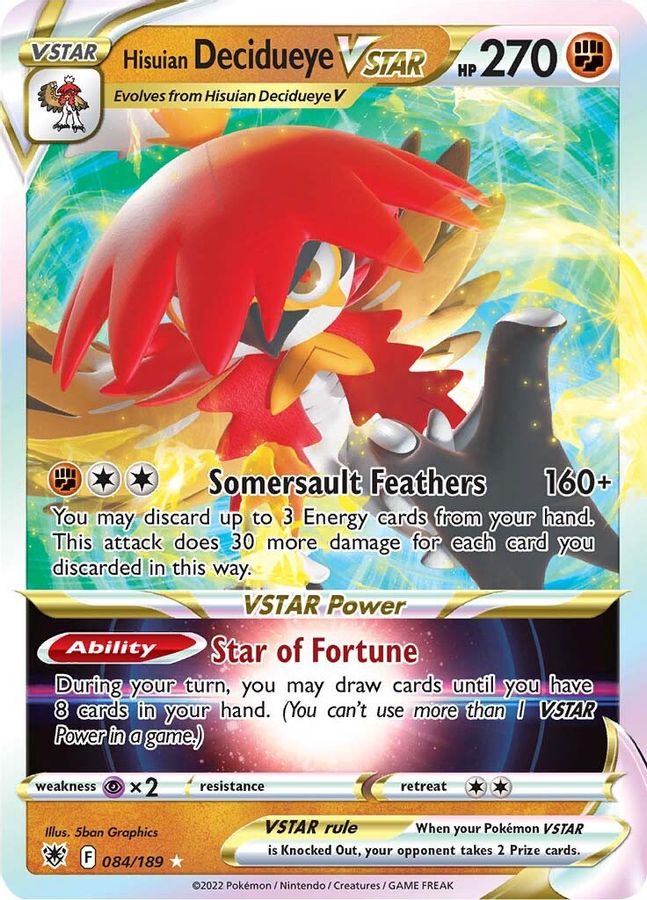 Buy Pokemon cards Australia - Decidueye VSTAR 084/189 - Premium Raw Card from Monster Mart - Pokémon Card Emporium - Shop now at Monster Mart - Pokémon Cards Australia. Astral Radiance, VSTAR