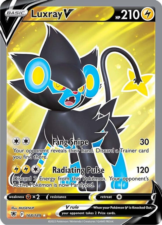 Buy Pokemon cards Australia - Luxray V Full Art 168/189 - Premium Raw Card from Monster Mart - Pokémon Card Emporium - Shop now at Monster Mart - Pokémon Cards Australia. Astral Radiance, Full Art