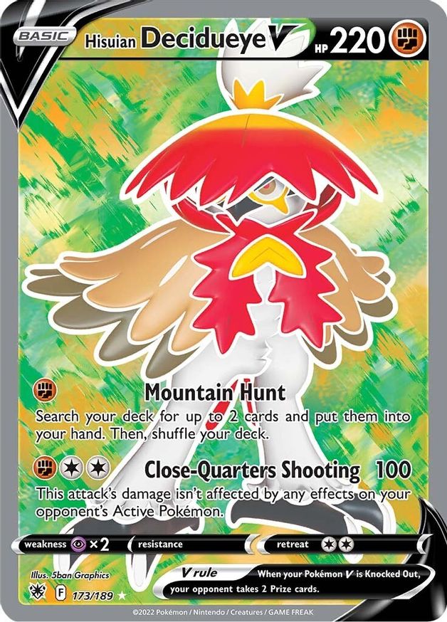 Buy Pokemon cards Australia - Decidueye V Full Art 173/189 - Premium Raw Card from Monster Mart - Pokémon Card Emporium - Shop now at Monster Mart - Pokémon Cards Australia. Astral Radiance, Full Art