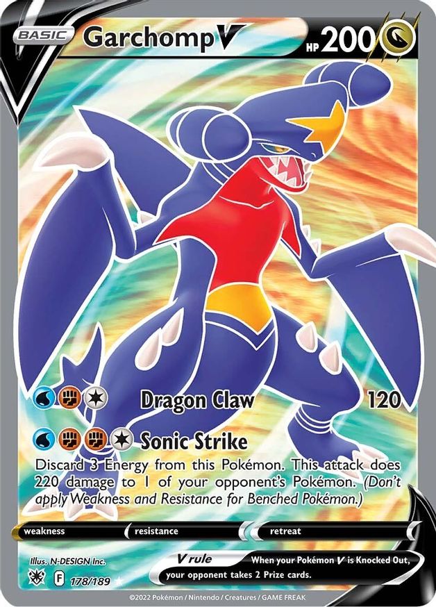 Buy Pokemon cards Australia - Garchomp V Full Art 178/189 - Premium Raw Card from Monster Mart - Pokémon Card Emporium - Shop now at Monster Mart - Pokémon Cards Australia. Astral Radiance, Full Art