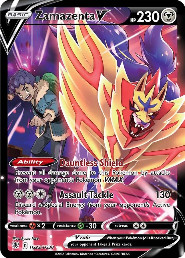 Buy Pokemon cards Australia - Zamazenta V TG22/TG30 - Premium Raw Card from Monster Mart - Pokémon Card Emporium - Shop now at Monster Mart - Pokémon Cards Australia. Astral Radiance, Trainer Gallery