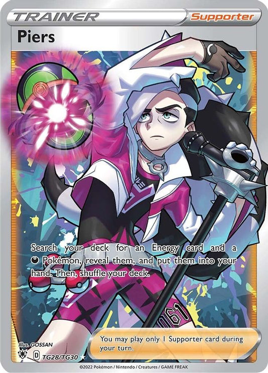 Buy Pokemon cards Australia - Piers Trainer TG28/TG30 - Premium Raw Card from Monster Mart - Pokémon Card Emporium - Shop now at Monster Mart - Pokémon Cards Australia. Astral Radiance, Trainer Gallery