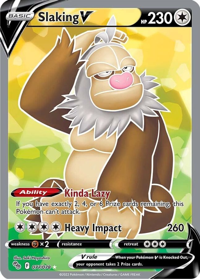 Buy Pokemon cards Australia - Slaking V 077/078 - Premium Raw Card from Monster Mart - Pokémon Card Emporium - Shop now at Monster Mart - Pokémon Cards Australia. Full Art, Pokemon Go