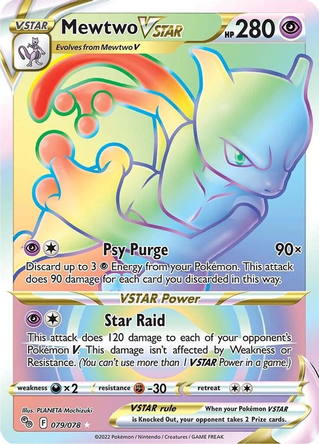 Buy Pokemon cards Australia - Mewtwo VSTAR 079/078 - Premium Raw Card from Monster Mart - Pokémon Card Emporium - Shop now at Monster Mart - Pokémon Cards Australia. MMB20, Pokemon Go, Rainbow, VSTAR