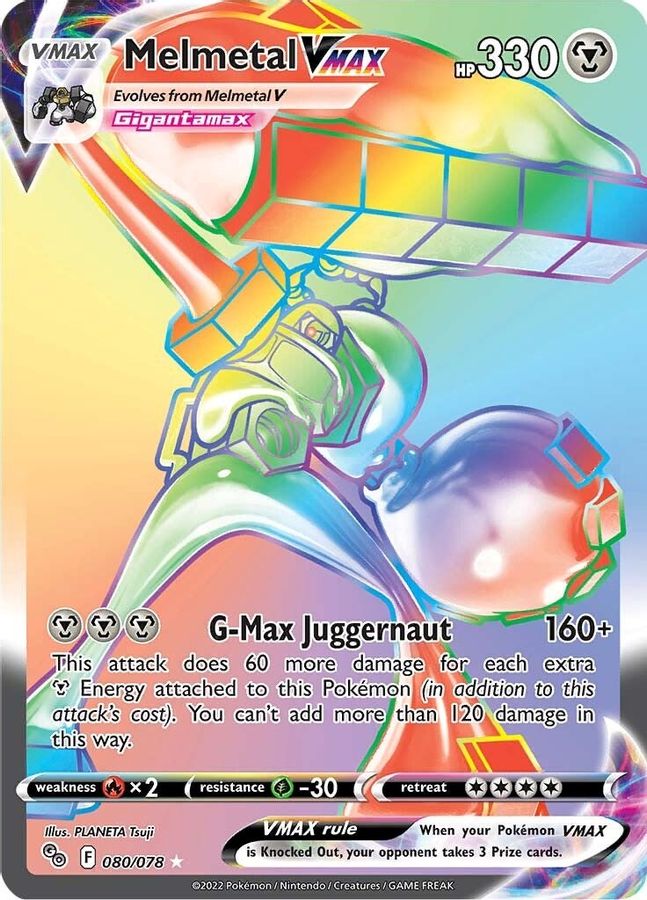 Buy Pokemon cards Australia - Melmetal VMAX 080/078 - Premium Raw Card from Monster Mart - Pokémon Card Emporium - Shop now at Monster Mart - Pokémon Cards Australia. MMB10, New 27 Feb, Pokemon Go, Rainbow, Secret Rare, VMAX