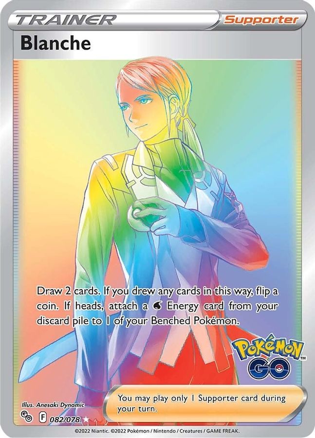 Buy Pokemon cards Australia - Blanche Rainbow Trainer 082/078 - Premium Raw Card from Monster Mart - Pokémon Card Emporium - Shop now at Monster Mart - Pokémon Cards Australia. BF10, Pokemon Go, Rainbow, Trainer