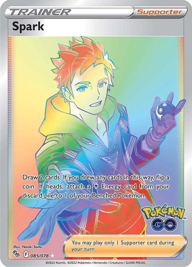 Buy Pokemon cards Australia - Spark 085/078 - Premium Raw Card from Monster Mart - Pokémon Card Emporium - Shop now at Monster Mart - Pokémon Cards Australia. Pokemon Go, Rainbow, Trainer