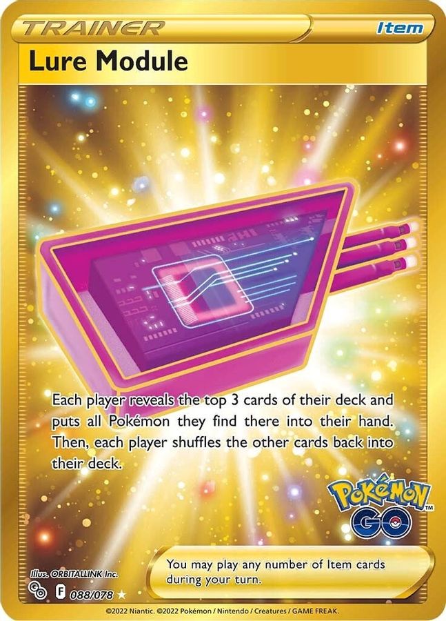 Buy Pokemon cards Australia - Lure Module 088/078 - Premium Raw Card from Monster Mart - Pokémon Card Emporium - Shop now at Monster Mart - Pokémon Cards Australia. Gold, Pokemon Go, Secret Rare