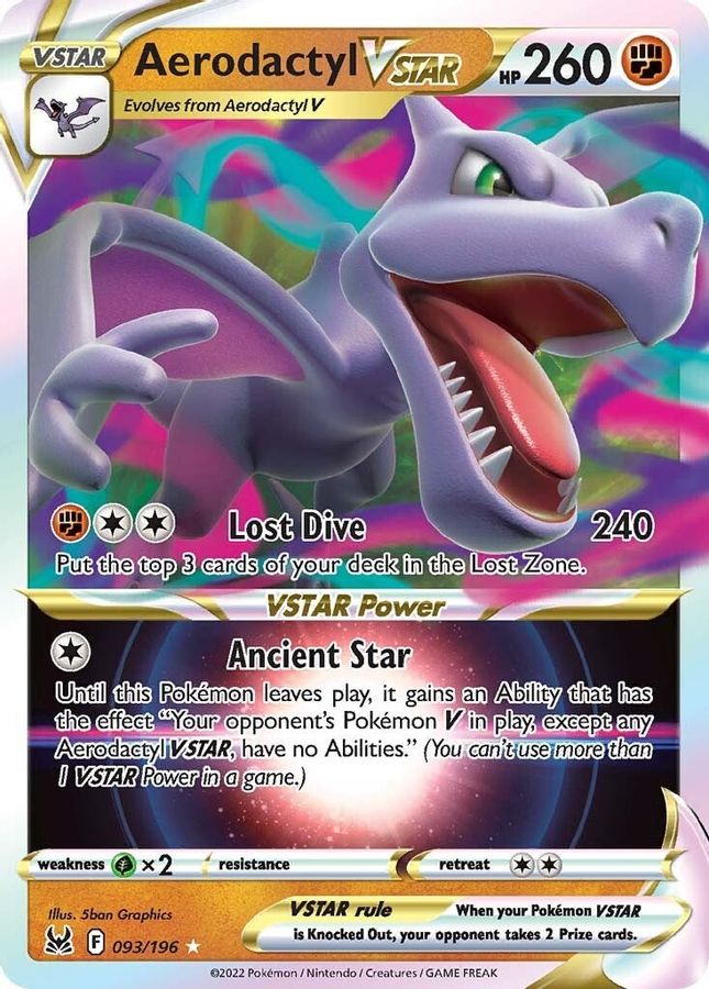 Buy Pokemon cards Australia - Aerodactyl VSTAR 093/196 - Premium Raw Card from Monster Mart - Pokémon Card Emporium - Shop now at Monster Mart - Pokémon Cards Australia. Lost Origin, MMB50, VSTAR