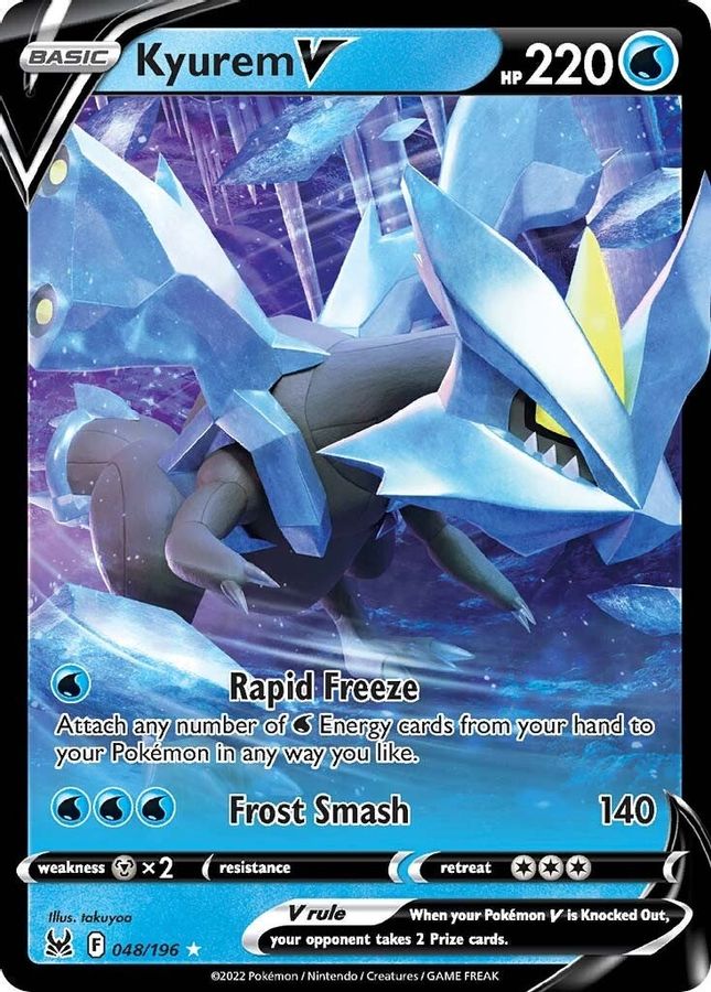 Buy Pokemon cards Australia - Kyurem V 048/196 - Premium Raw Card from Monster Mart - Pokémon Card Emporium - Shop now at Monster Mart - Pokémon Cards Australia. Lost Origin, MMB30, New 19 Mar