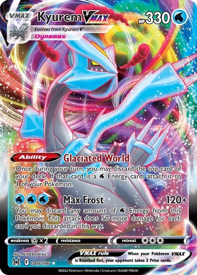 Buy Pokemon cards Australia - Kyurem VMAX 049/196 - Premium Raw Card from Monster Mart - Pokémon Card Emporium - Shop now at Monster Mart - Pokémon Cards Australia. Lost Origin, MMB30, VMAX