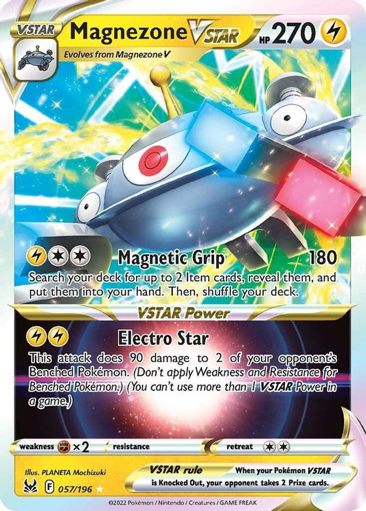 Buy Pokemon cards Australia - Magnezone VSTAR 057/196 - Premium Raw Card from Monster Mart - Pokémon Card Emporium - Shop now at Monster Mart - Pokémon Cards Australia. Lost Origin, MMB50, VSTAR