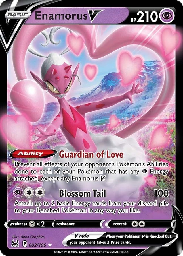 Buy Pokemon cards Australia - Enamorus V 082/196 - Premium Raw Card from Monster Mart - Pokémon Card Emporium - Shop now at Monster Mart - Pokémon Cards Australia. Lost Origin, MMB50, New 19 Mar