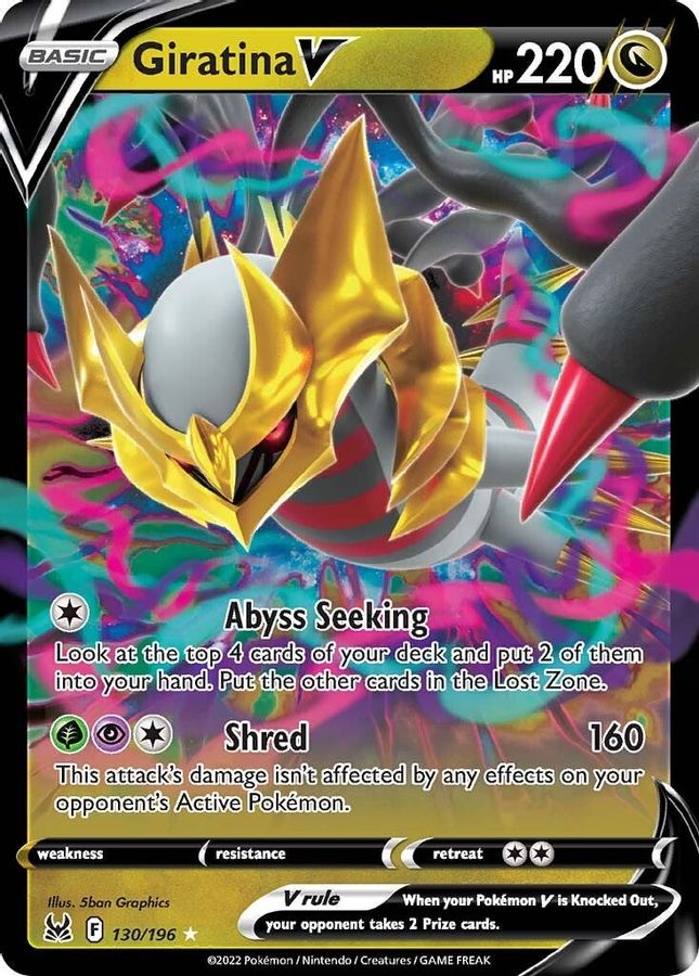 Buy Pokemon cards Australia - Giratina V 130/196 - Premium Raw Card from Monster Mart - Pokémon Card Emporium - Shop now at Monster Mart - Pokémon Cards Australia. Lost Origin