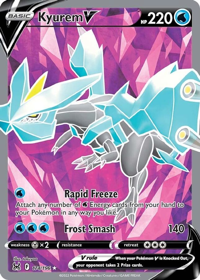 Buy Pokemon cards Australia - Kyurem V Full Art 174/196 - Premium Raw Card from Monster Mart - Pokémon Card Emporium - Shop now at Monster Mart - Pokémon Cards Australia. Full Art, Lost Origin