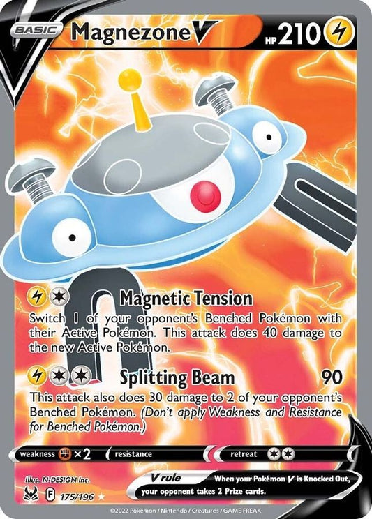 Buy Pokemon cards Australia - Magnezone V 175/196 - Premium Raw Card from Monster Mart - Pokémon Card Emporium - Shop now at Monster Mart - Pokémon Cards Australia. Full Art, Lost Origin