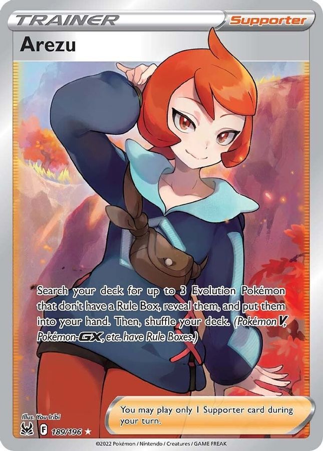 Buy Pokemon cards Australia - Arezu Trainer 189/196 - Premium Raw Card from Monster Mart - Pokémon Card Emporium - Shop now at Monster Mart - Pokémon Cards Australia. Lost Origin, MMB20, Trainer