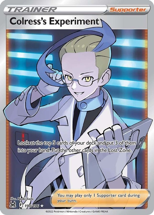 Buy Pokemon cards Australia - Colress's Experiment Trainer 190/196 - Premium Raw Card from Monster Mart - Pokémon Card Emporium - Shop now at Monster Mart - Pokémon Cards Australia. Lost Origin, Trainer