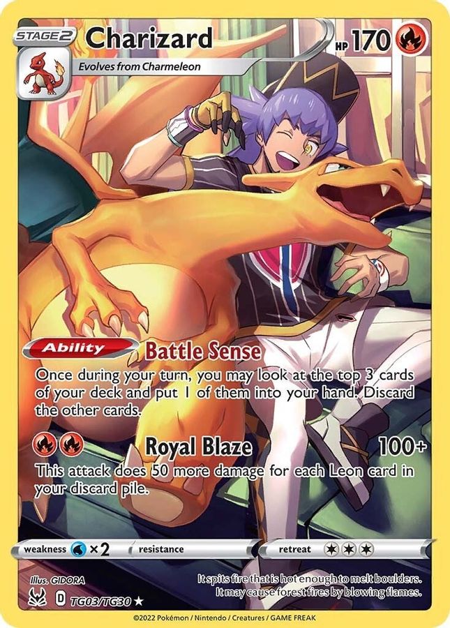 Buy Pokemon cards Australia - Charizard TG03/TG30 - Premium Raw Card from Monster Mart - Pokémon Card Emporium - Shop now at Monster Mart - Pokémon Cards Australia. Lost Origin, Trainer Gallery