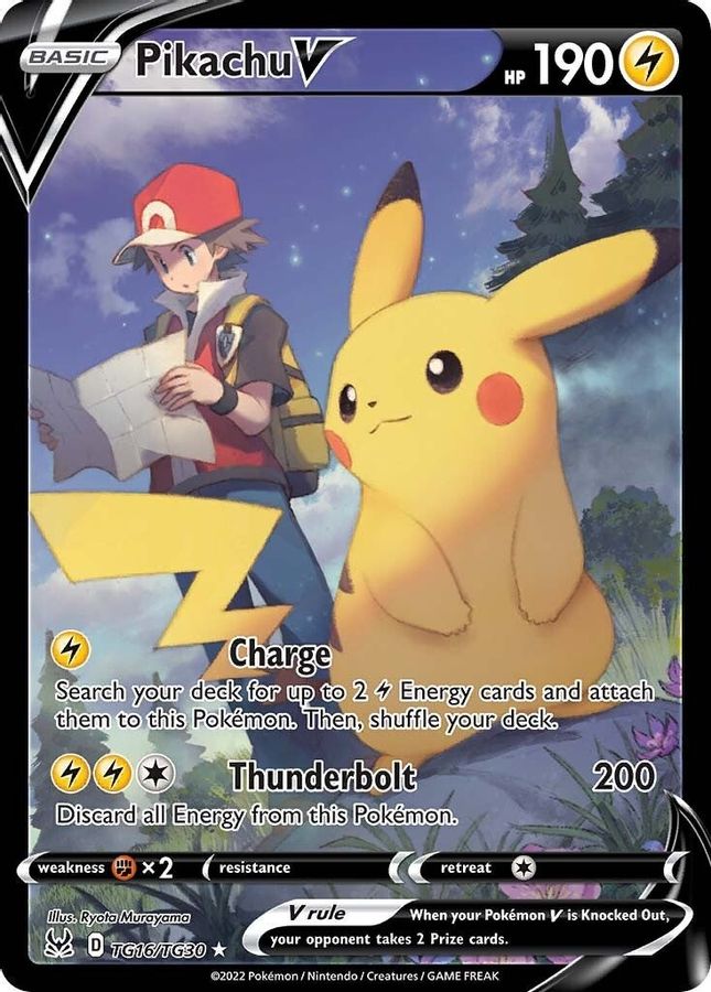 Buy Pokemon cards Australia - Pikachu V TG16/TG30 - Premium Raw Card from Monster Mart - Pokémon Card Emporium - Shop now at Monster Mart - Pokémon Cards Australia. Lost Origin, MMB10, Trainer Gallery