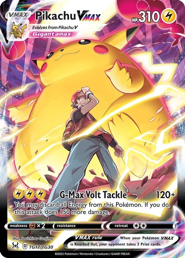 Buy Pokemon cards Australia - Pikachu VMAX TG17/TG30 - Premium Raw Card from Monster Mart - Pokémon Card Emporium - Shop now at Monster Mart - Pokémon Cards Australia. Lost Origin, Trainer Gallery, VMAX