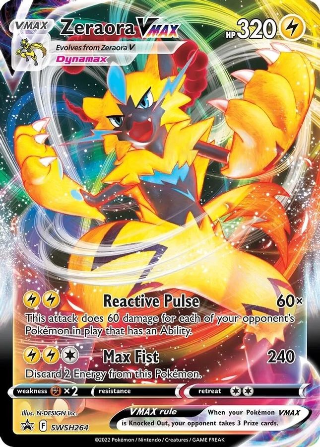 Buy Pokemon cards Australia - Zeraora VMAX SWSH264 - Premium Raw Card from Monster Mart - Pokémon Card Emporium - Shop now at Monster Mart - Pokémon Cards Australia. MMB40, Promo, VMAX