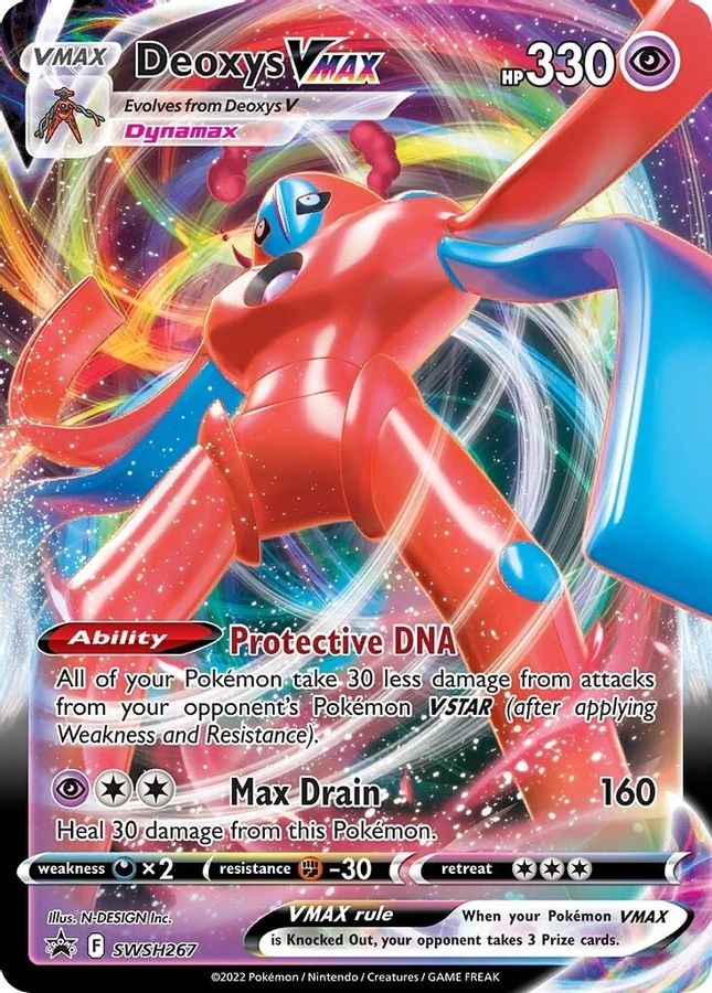 Buy Pokemon cards Australia - Deoxys VMAX SWSH267 - Premium Raw Card from Monster Mart - Pokémon Card Emporium - Shop now at Monster Mart - Pokémon Cards Australia. Promo, Sword & Shield, VMAX