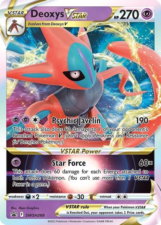 Buy Pokemon cards Australia - Deoxys VSTAR SWSH268 - Premium Raw Card from Monster Mart - Pokémon Card Emporium - Shop now at Monster Mart - Pokémon Cards Australia. MMB30, Promo, Sword & Shield, VSTAR